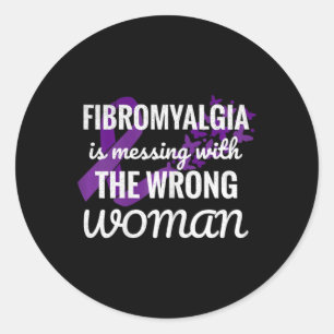 Fibro Warrior 1  Classic Round Sticker