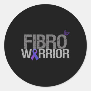 Fibro Warrior - Fibromyalgia Awareness Classic Round Sticker