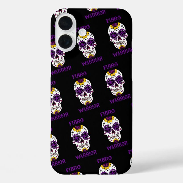 FIBRO WARRIOR sugar skull Case-Mate iPhone Case (Back)