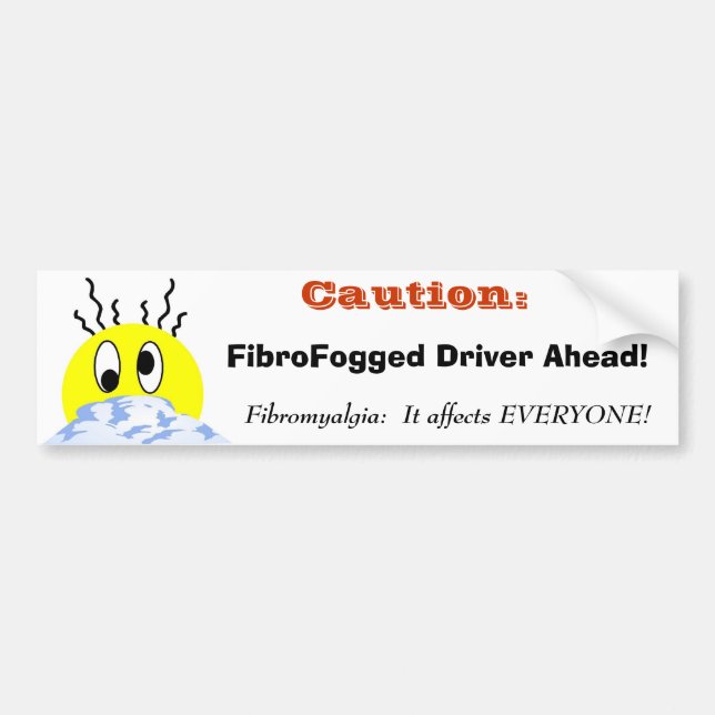 FibroFogged Driver Bumper Sticker (Front)