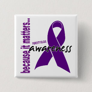 Fibromyalgia Awareness 15 Cm Square Badge