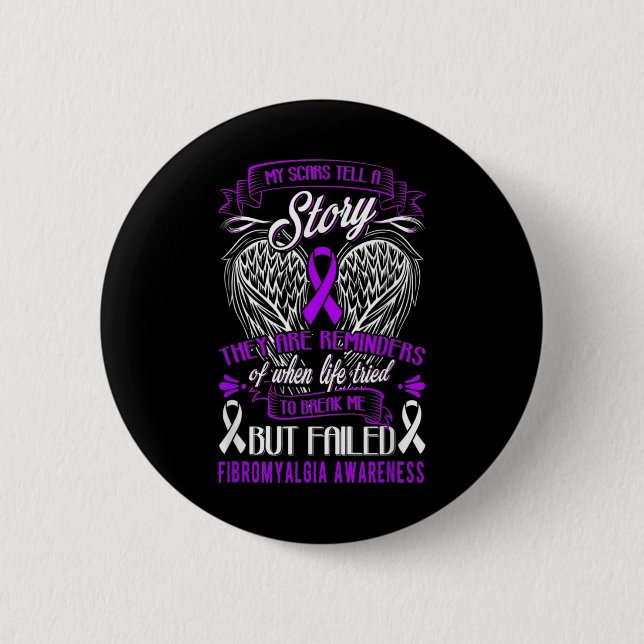 Fibromyalgia Awareness 3 6 Cm Round Badge (Front)
