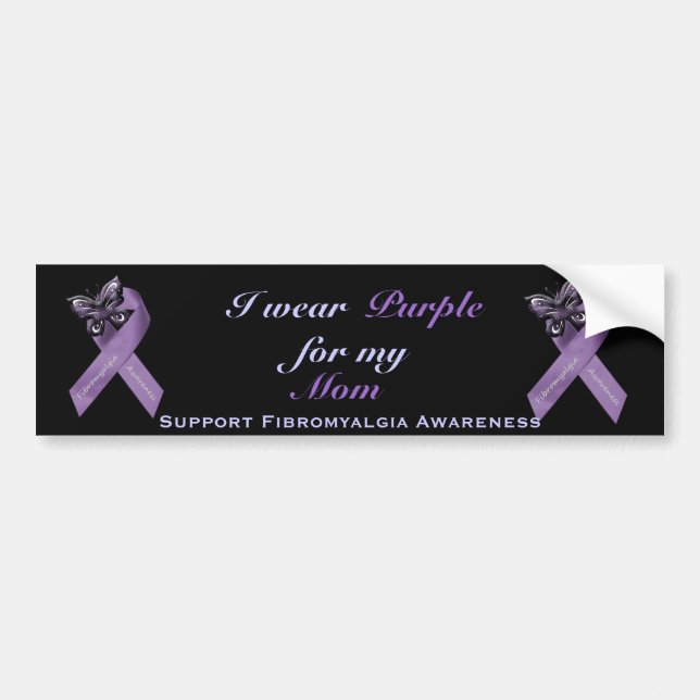 Fibromyalgia Awareness Bumper Sticker (Front)