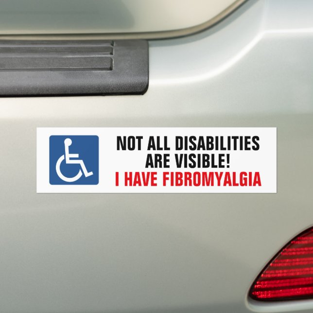 Fibromyalgia Awareness Bumper Sticker (On Car)