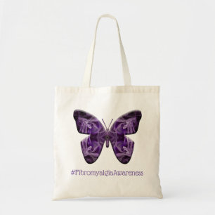 Fibromyalgia Awareness Butterfly (1700 - FMA) Tote Bag