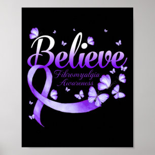 Fibromyalgia Awareness Butterfly  Poster
