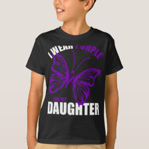 Fibromyalgia Awareness Butterfly Purple Ribbon 1 T-Shirt