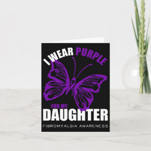 Fibromyalgia Awareness Butterfly Purple Ribbon Card