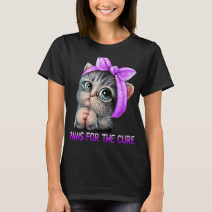 Fibromyalgia Awareness Cat Fibro Survivors Paws Fo T-Shirt
