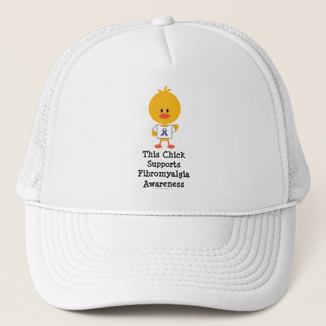 Fibromyalgia Awareness Chick Hat (Front)