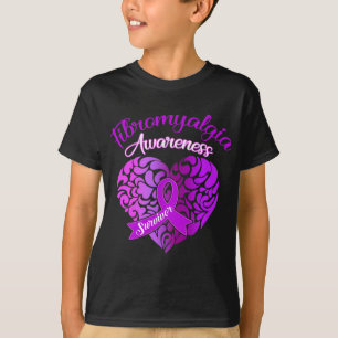Fibromyalgia Awareness Chronic Pain Women Warrior T-Shirt