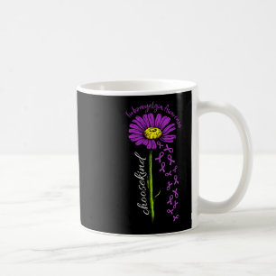 Fibromyalgia Awareness Daisy Flower Falling Ribbon Coffee Mug
