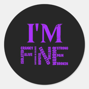 Fibromyalgia Awareness Day Fibromyalgia Pain Aware Classic Round Sticker