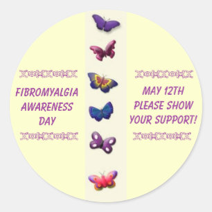 Fibromyalgia Awareness Day, May 12th... Classic Round Sticker