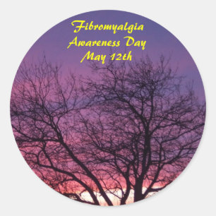 Fibromyalgia Awareness Day, May 12th Classic Round Sticker