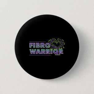 Fibromyalgia Awareness Fibro Warrior Graphic Heart 6 Cm Round Badge