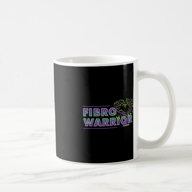 Fibromyalgia Awareness Fibro Warrior Graphic Heart Coffee Mug (Right)
