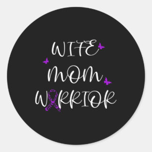 Fibromyalgia Awareness Fibro Warrior Invisible Ill Classic Round Sticker