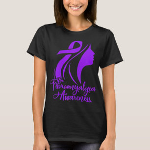Fibromyalgia Awareness Fibro Warrior Purple Ribbon T-Shirt
