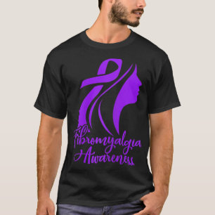 Fibromyalgia Awareness Fibro Warrior Purple Ribbon T-Shirt