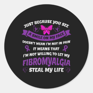 Fibromyalgia Awareness - Fibromyalgia Pain Awarene Classic Round Sticker