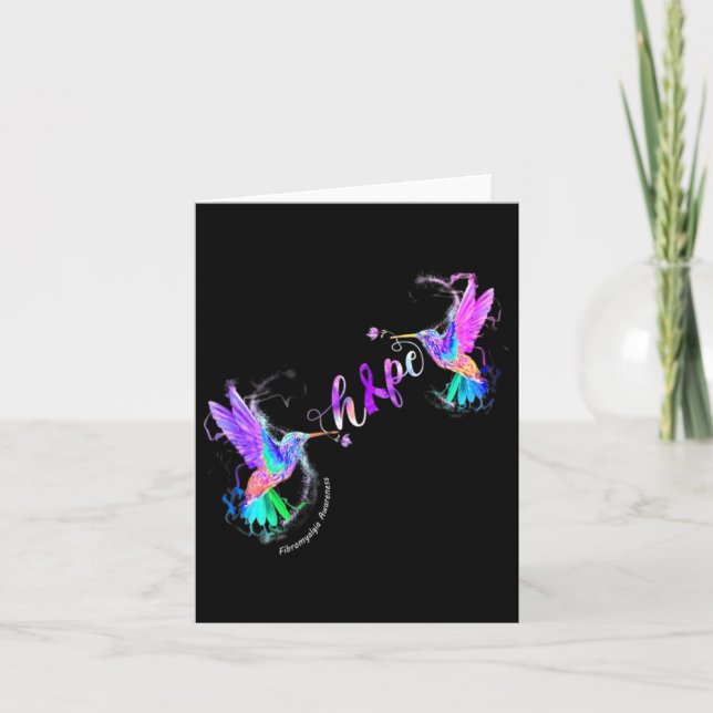 Fibromyalgia Awareness Hope Suicide Prevention  Card (Front)
