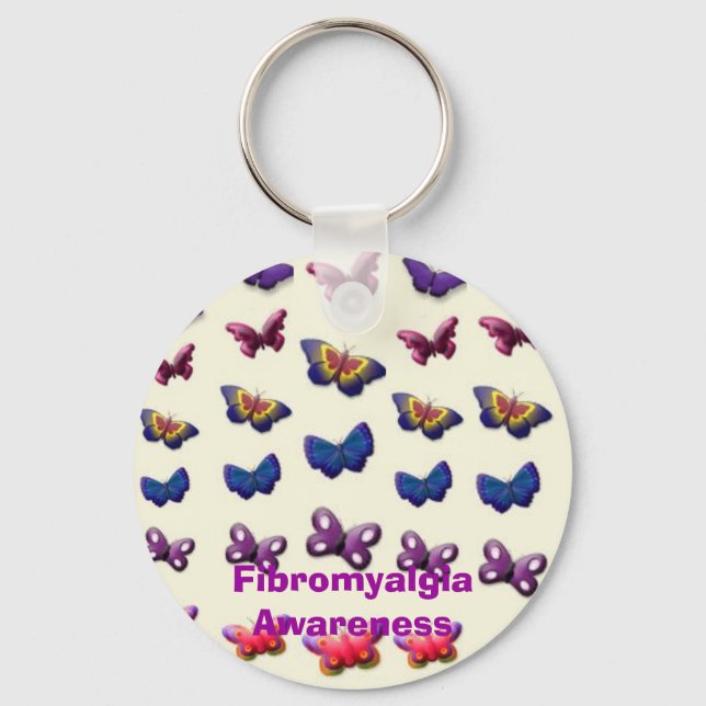 Fibromyalgia Awareness Key Ring (Front)