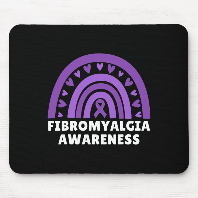 Fibromyalgia Awareness Men Women Cute Rainbow Fibr Mouse Mat (Front)