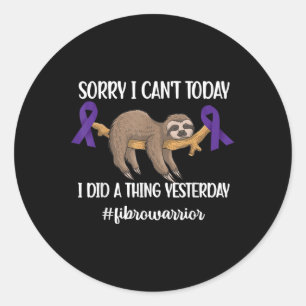 Fibromyalgia Awareness Month Fibromyalgia Warrior Classic Round Sticker