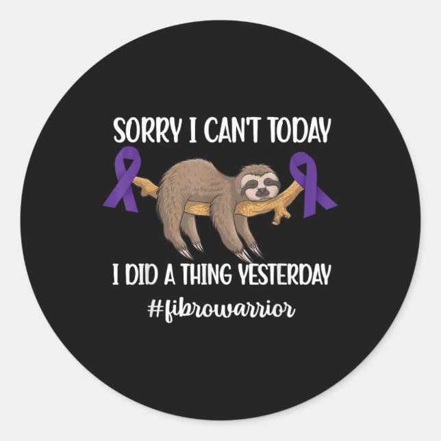 Fibromyalgia Awareness Month Fibromyalgia Warrior  Classic Round Sticker (Front)