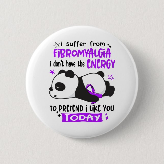 Fibromyalgia Awareness Month Ribbon Gifts 6 Cm Round Badge (Front)