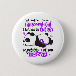 Fibromyalgia Awareness Month Ribbon Gifts 6 Cm Round Badge