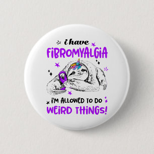 Fibromyalgia Awareness Month Ribbon Gifts 6 Cm Round Badge