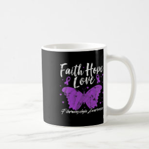 Fibromyalgia Awareness Purple Butterfly Fibro Warr Coffee Mug