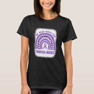 Fibromyalgia Awareness Purple Ribbon Rainbow T-Shirt