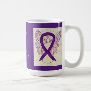 Fibromyalgia Awareness Ribbon Angel Custom Mug