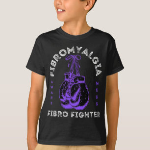 Fibromyalgia Awareness Ribbon Boxing Gloves Fibro T-Shirt