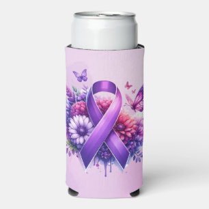Fibromyalgia Awareness Ribbon Seltzer Can Cooler
