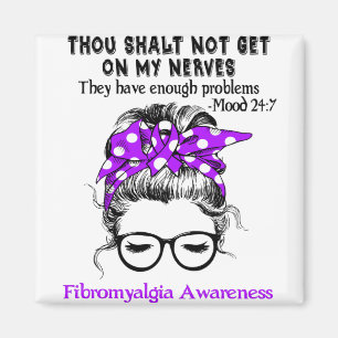 Fibromyalgia Awareness Ribbon Support Gifts Magnet
