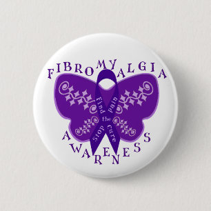 Fibromyalgia Awareness Round Button
