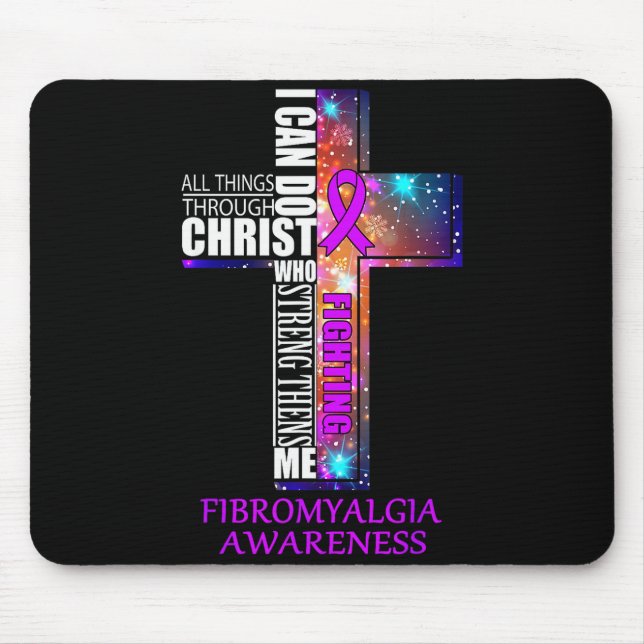 Fibromyalgia Awareness Shirt - Christmas Gift Shir Mouse Mat (Front)