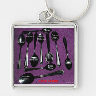 Fibromyalgia Awareness Spoons Key Ring