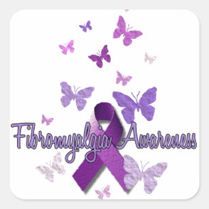 Fibromyalgia Awareness Square Sticker