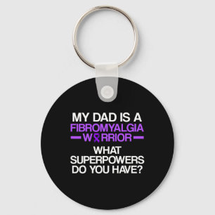 Fibromyalgia Awareness Survivor Dad Warrior 3 Key Ring