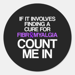 Fibromyalgia Awareness Survivor Finding Warrior 1  Classic Round Sticker