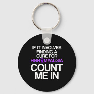 Fibromyalgia Awareness Survivor Finding Warrior 1  Key Ring