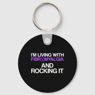 Fibromyalgia Awareness Survivor Living Warrior Key Ring