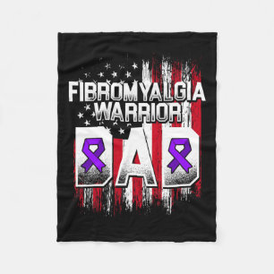 Fibromyalgia Awareness Survivor Mum Warrior 3 Fleece Blanket