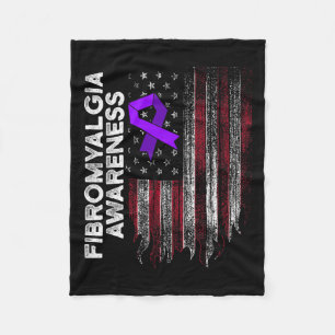 Fibromyalgia Awareness Survivor Proud Warrior 11 Fleece Blanket
