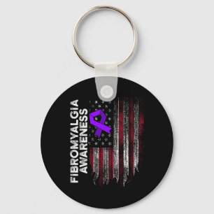 Fibromyalgia Awareness Survivor Proud Warrior 11 Key Ring